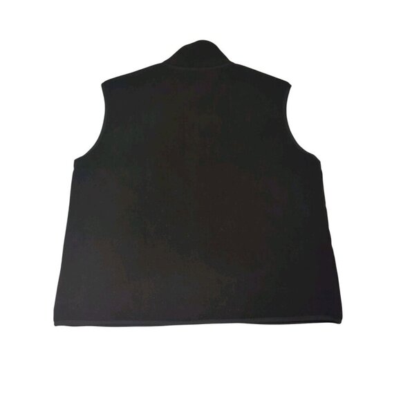 Free Country Vest Mens Medium Black Gray Reversible Fleece Nylon Full Zip - Picture 4 of 9